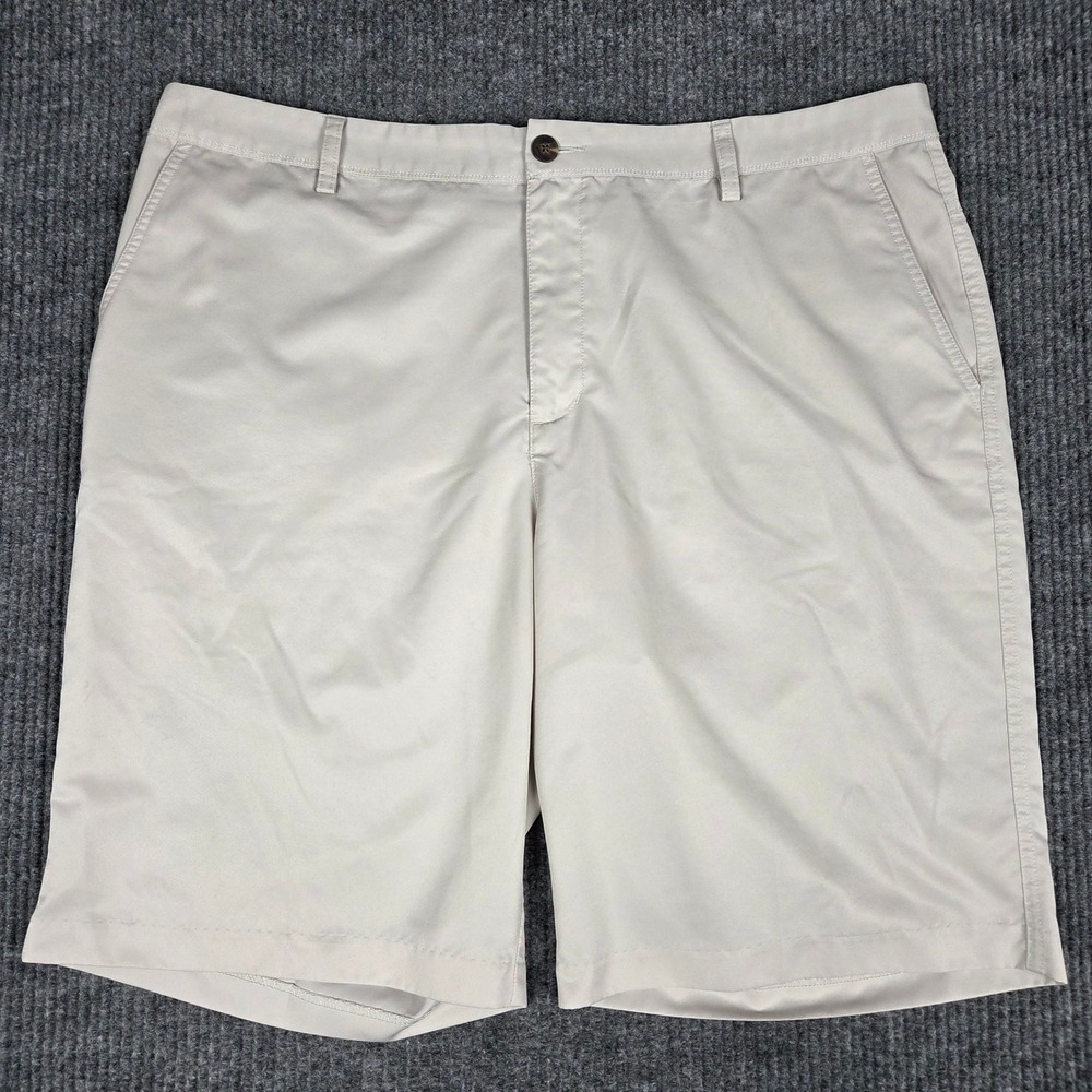 Adidas Mens Climalite Golf Shorts‎ Tan Beige 38 Performance Flat Front 26574